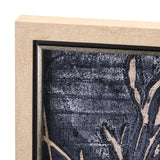 Herbes Hautes Indigo I by Mercana Studio a Hand Embellished Textured Framed Art Print by Mercana at Eve Furniture