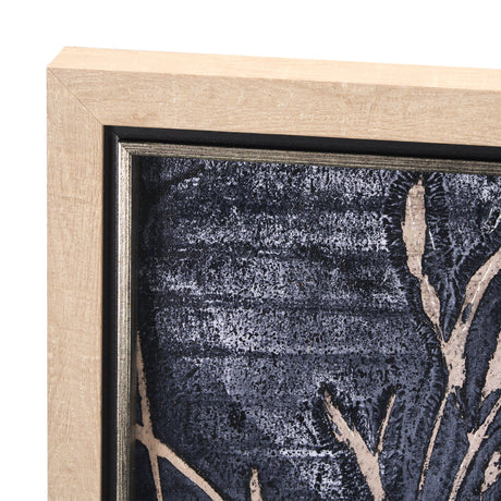 Herbes Hautes Indigo I by Mercana Studio a Hand Embellished Textured Framed Art Print by Mercana at Eve Furniture