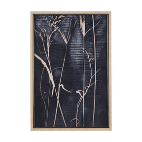 Herbes Hautes Indigo I by Mercana Studio a Hand Embellished Textured Framed Art Print by Mercana at Eve Furniture