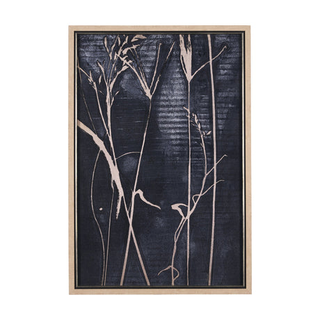 Herbes Hautes Indigo I by Mercana Studio a Hand Embellished Textured Framed Art Print by Mercana at Eve Furniture