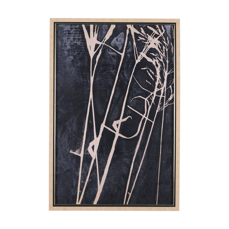 Herbes Hautes Indigo II by Mercana Studio a Hand Embellished Textured Framed Art Print by Mercana at Eve Furniture