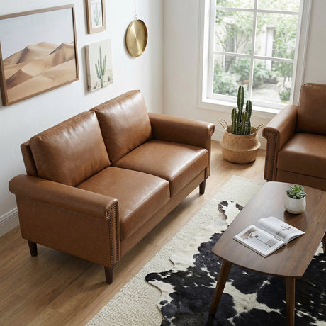 Heritage Brown 2-Piece Living Room Set by Homelegance at Eve Furniture