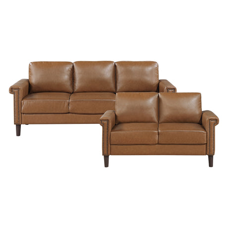 Heritage Brown 2-Piece Living Room Set by Homelegance at Eve Furniture