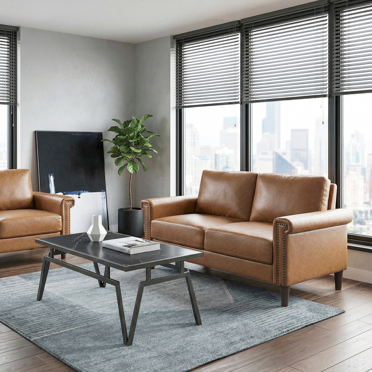 Heritage Brown 2-Piece Living Room Set by Homelegance at Eve Furniture