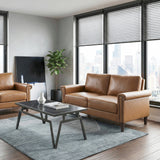 Heritage Brown 2-Piece Living Room Set by Homelegance at Eve Furniture