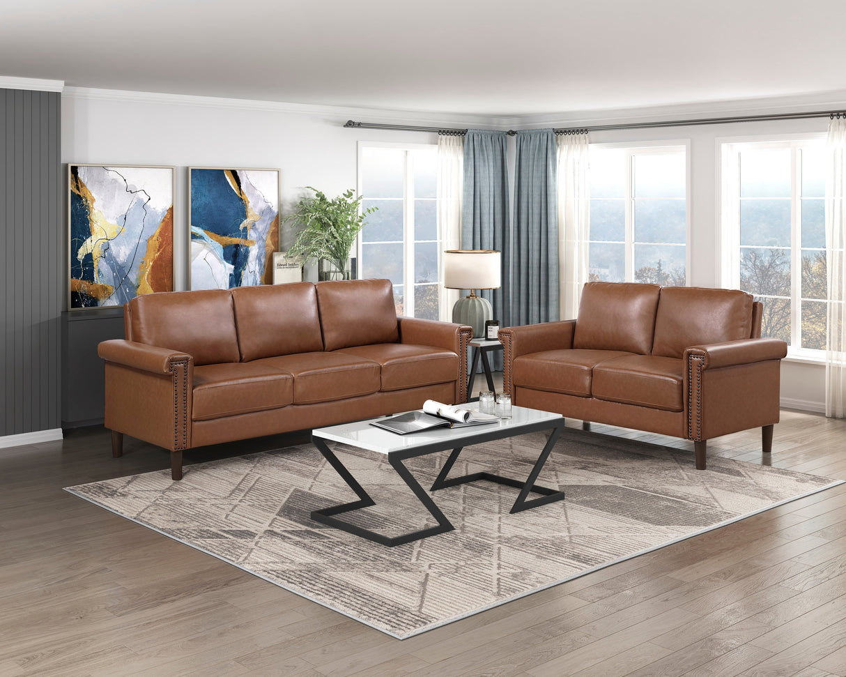 Heritage Chocolate 2-Piece Living Room Set by Homelegance at Eve Furniture