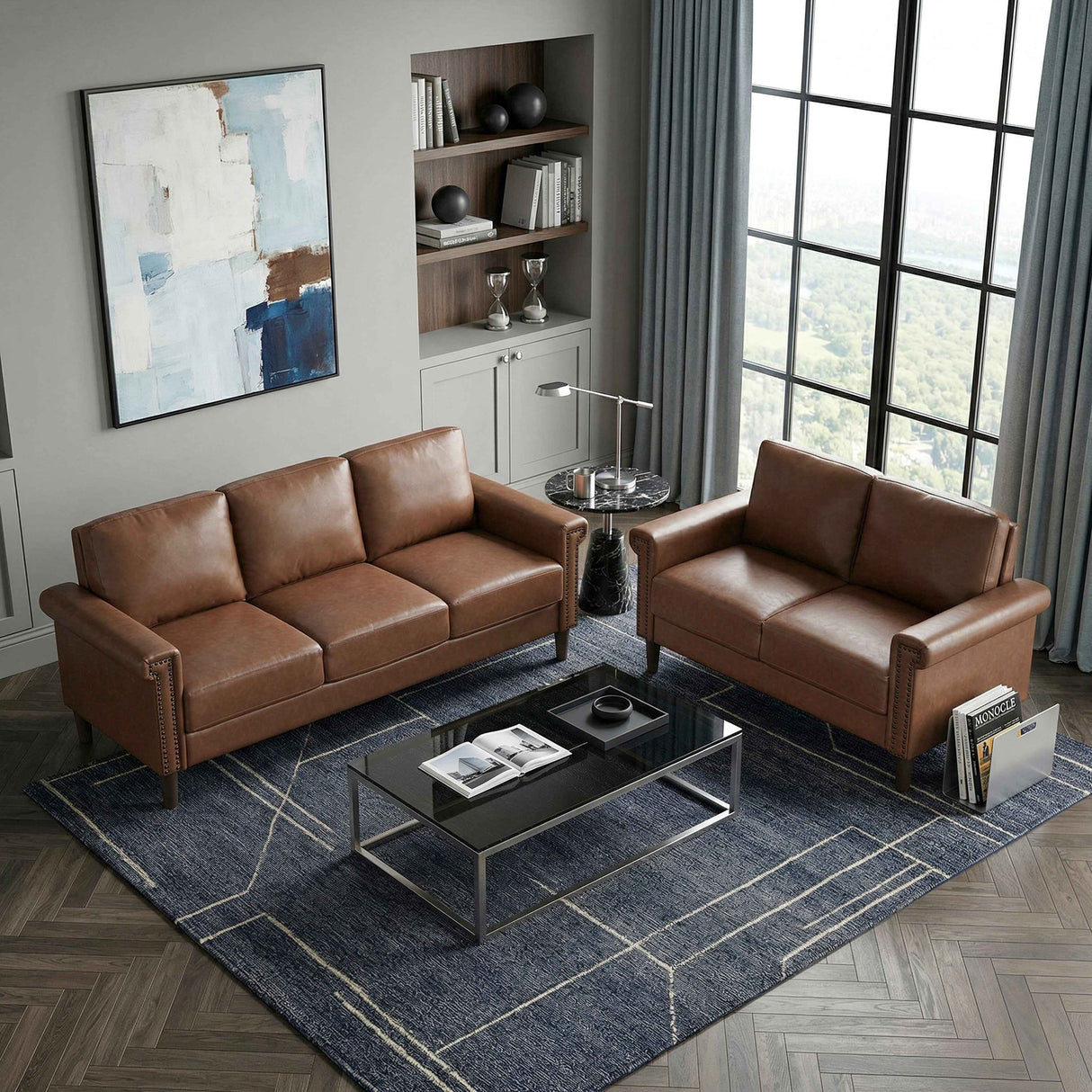 Heritage Chocolate Living Room Set by Homelegance at Eve Furniture