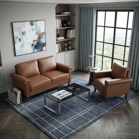 Heritage Chocolate Living Room Set by Homelegance at Eve Furniture