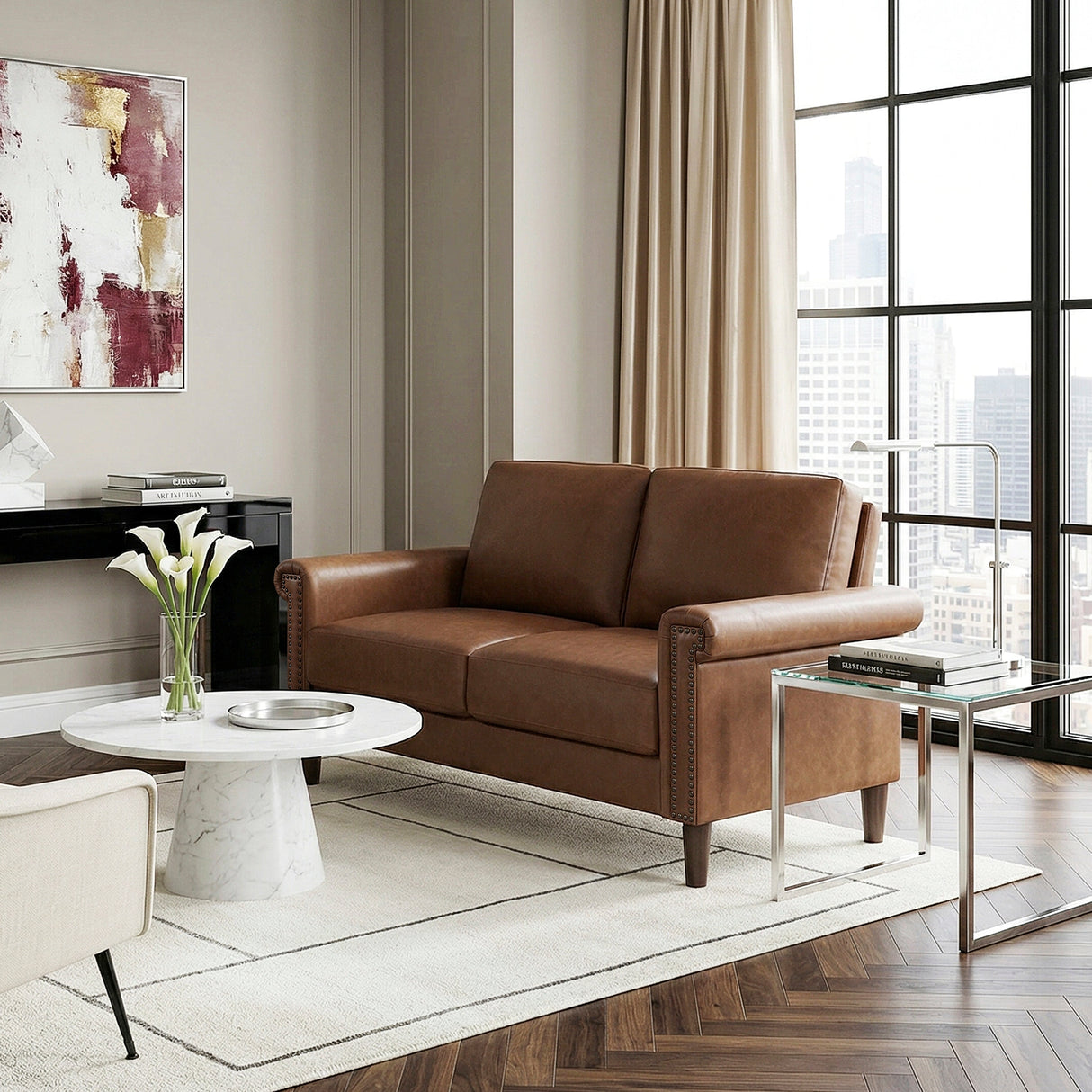 Heritage Chocolate Loveseat by Homelegance at Eve Furniture