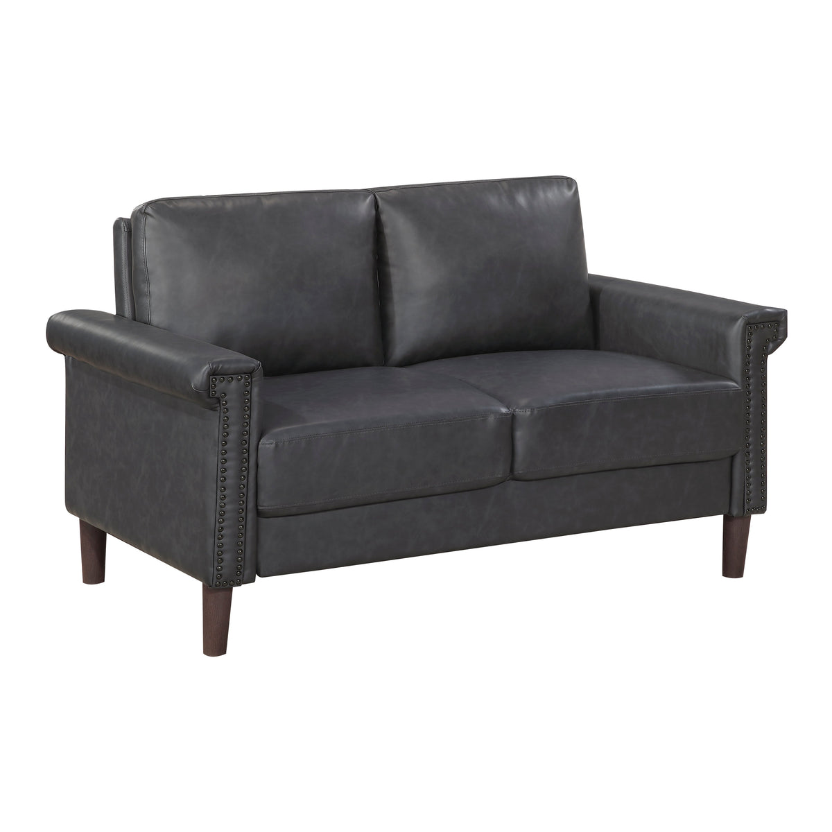 Heritage Dark Gray Loveseat by Homelegance at Eve Furniture