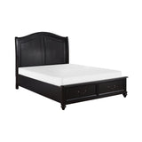 Herman Charcoal Brown California King Platform Bed with Footboard Storage by Homelegance at Eve Furniture