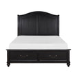 Herman Charcoal Brown California King Platform Bed with Footboard Storage by Homelegance at Eve Furniture