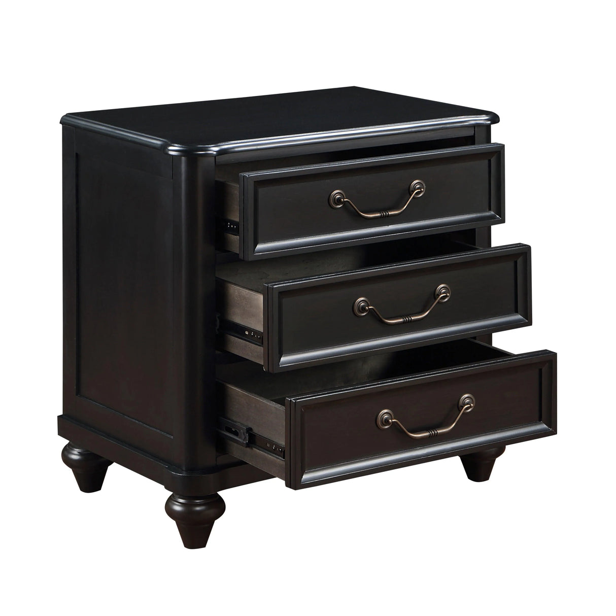 Herman Charcoal Brown Nightstand by Homelegance at Eve Furniture