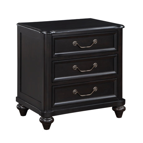 Herman Charcoal Brown Nightstand by Homelegance at Eve Furniture
