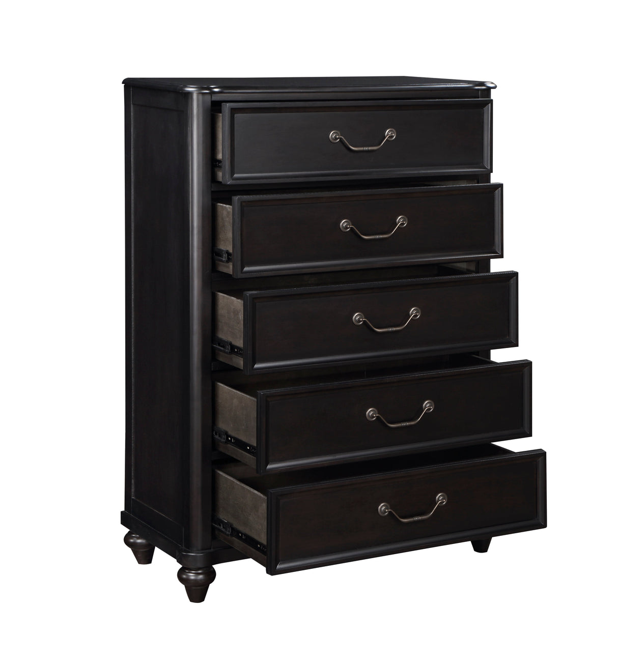 Herman Charcoal Brown Storage Platform Bedroom Set by Homelegance at Eve Furniture
