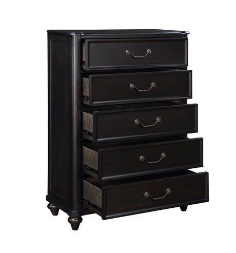 Herman Charcoal Brown Storage Platform Bedroom Set by Homelegance at Eve Furniture