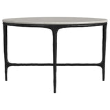 Hermas White and Black 3-Piece Round Marble Coffee and End Table Set by Coaster at Eve Furniture
