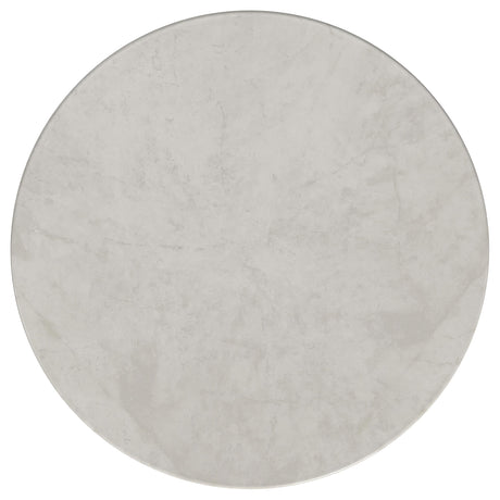 Hermas White and Black 3-Piece Round Marble Coffee and End Table Set by Coaster at Eve Furniture