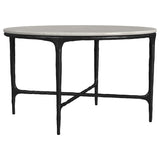 Hermas White and Black 3-Piece Round Marble Coffee and End Table Set by Coaster at Eve Furniture
