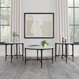 Hermas White and Black 3-Piece Round Marble Coffee and End Table Set by Coaster at Eve Furniture
