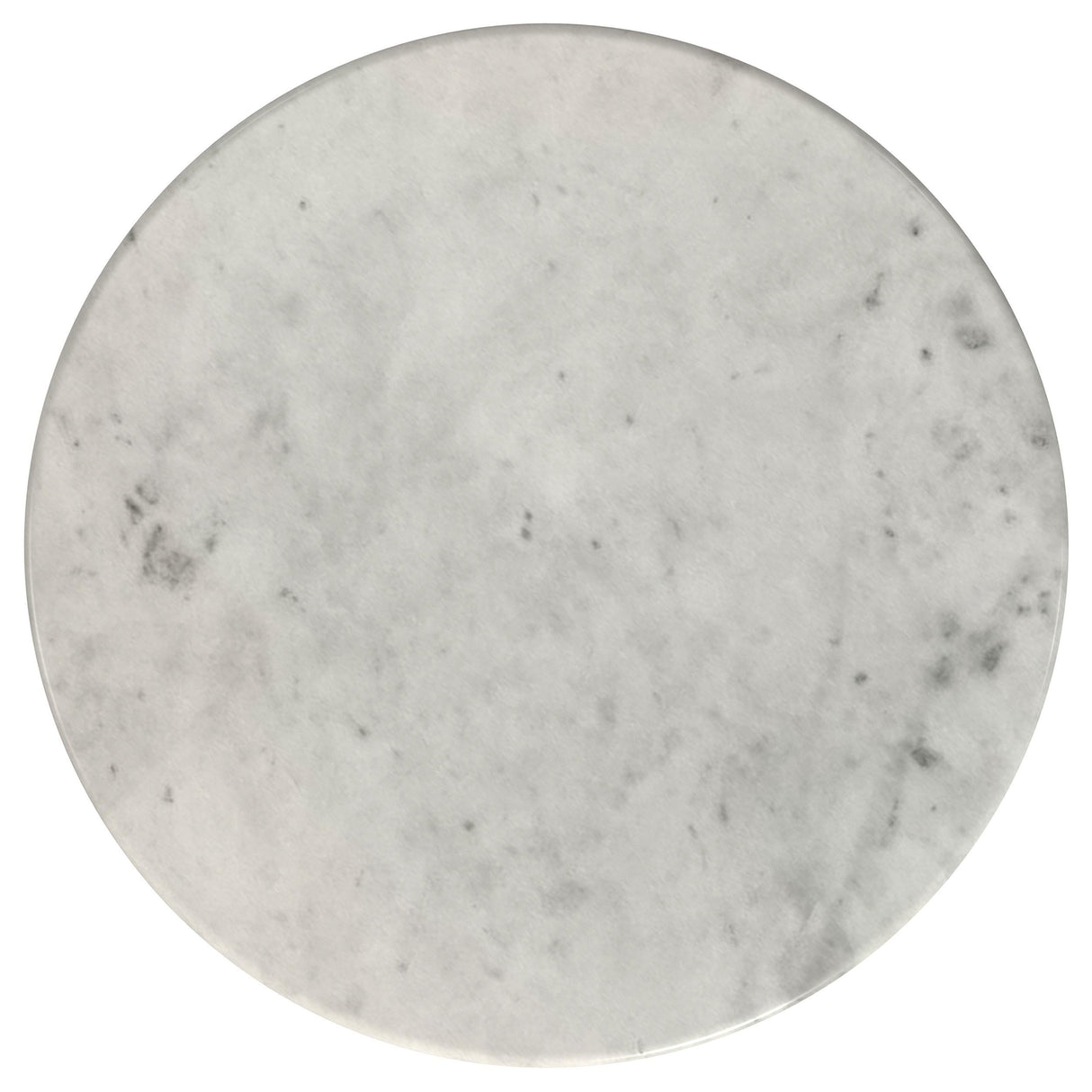 Hermas White Round Genuine Marble Top Metal End Table by Coaster at Eve Furniture