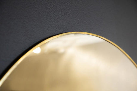 Hermione Gold Round Wall Mirror