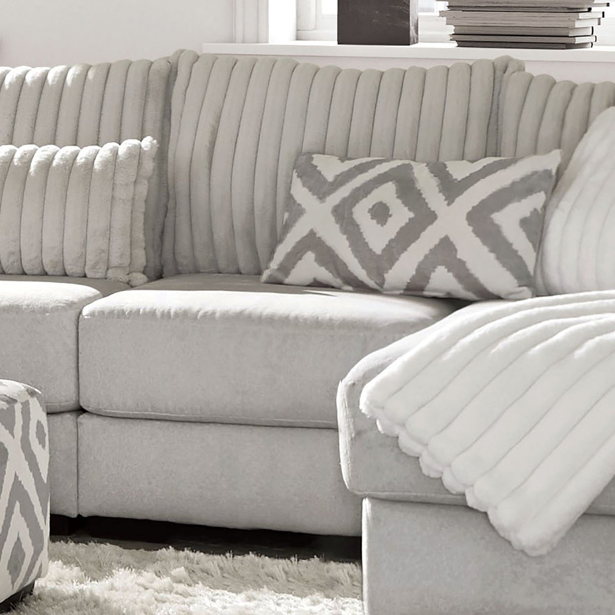 Hermiston Gray Modular Sectional by Furniture of America at Eve Furniture