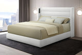 Hero White Platform King Bed (w/ Bluetooth Speaker) by Happy Homes at Eve Furniture