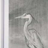 Heron Sketch by Mercana Studio a Hand Embellished Framed Art Print Matted under Glass by Mercana at Eve Furniture