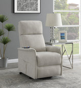 Herrera Beige Power Lift Recliner with Wired Remote by Coaster at Eve Furniture