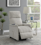 Herrera Beige Power Lift Recliner with Wired Remote by Coaster at Eve Furniture