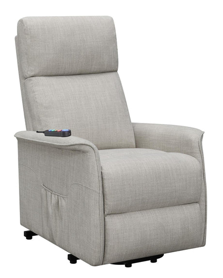 Herrera Beige Power Lift Recliner with Wired Remote by Coaster at Eve Furniture