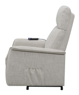 Herrera Beige Power Lift Recliner with Wired Remote by Coaster at Eve Furniture