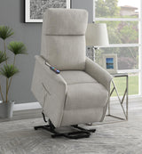 Herrera Beige Power Lift Recliner with Wired Remote by Coaster at Eve Furniture