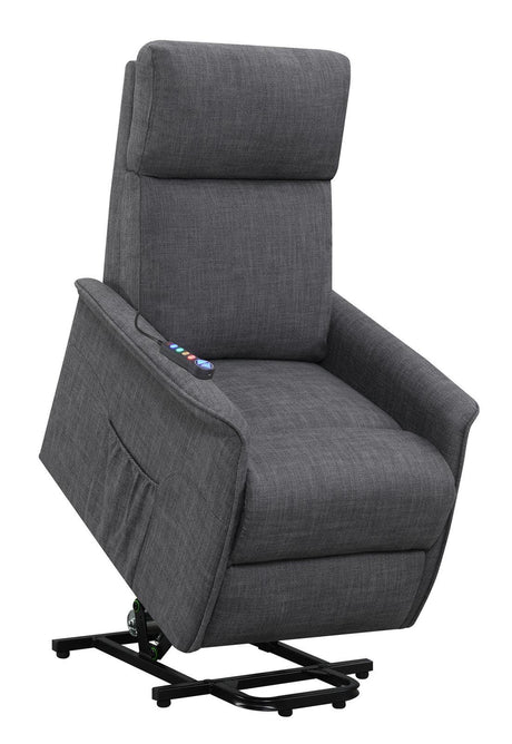 Herrera Charcoal Power Lift Recliner with Wired Remote by Coaster at Eve Furniture