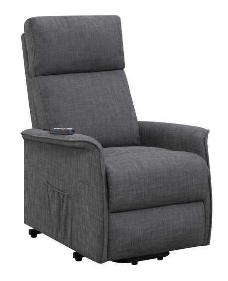 Herrera Charcoal Power Lift Recliner with Wired Remote by Coaster at Eve Furniture
