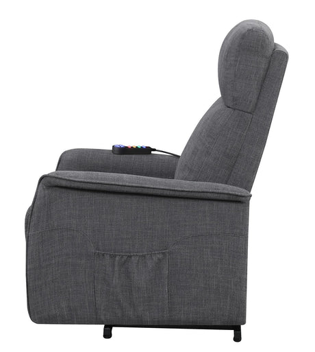 Herrera Charcoal Power Lift Recliner with Wired Remote by Coaster at Eve Furniture