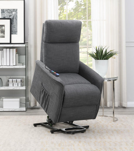 Herrera Charcoal Power Lift Recliner with Wired Remote by Coaster at Eve Furniture