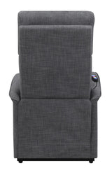 Herrera Power Lift Recliner with Wired Remote Charcoal