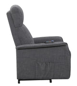 Herrera Power Lift Recliner with Wired Remote Charcoal