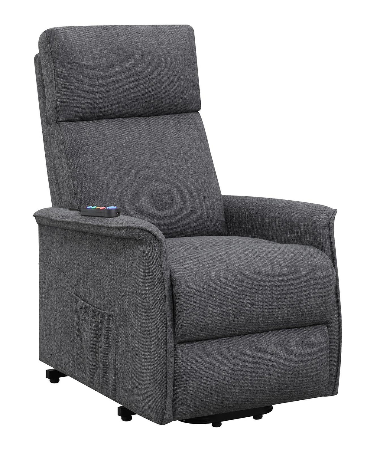 Herrera Power Lift Recliner with Wired Remote Charcoal