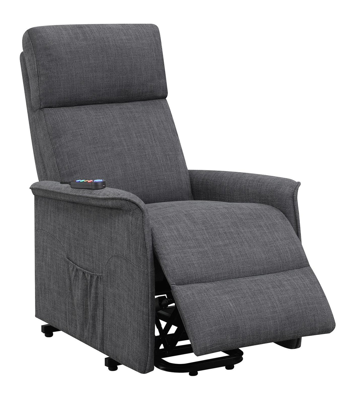 Herrera Power Lift Recliner with Wired Remote Charcoal