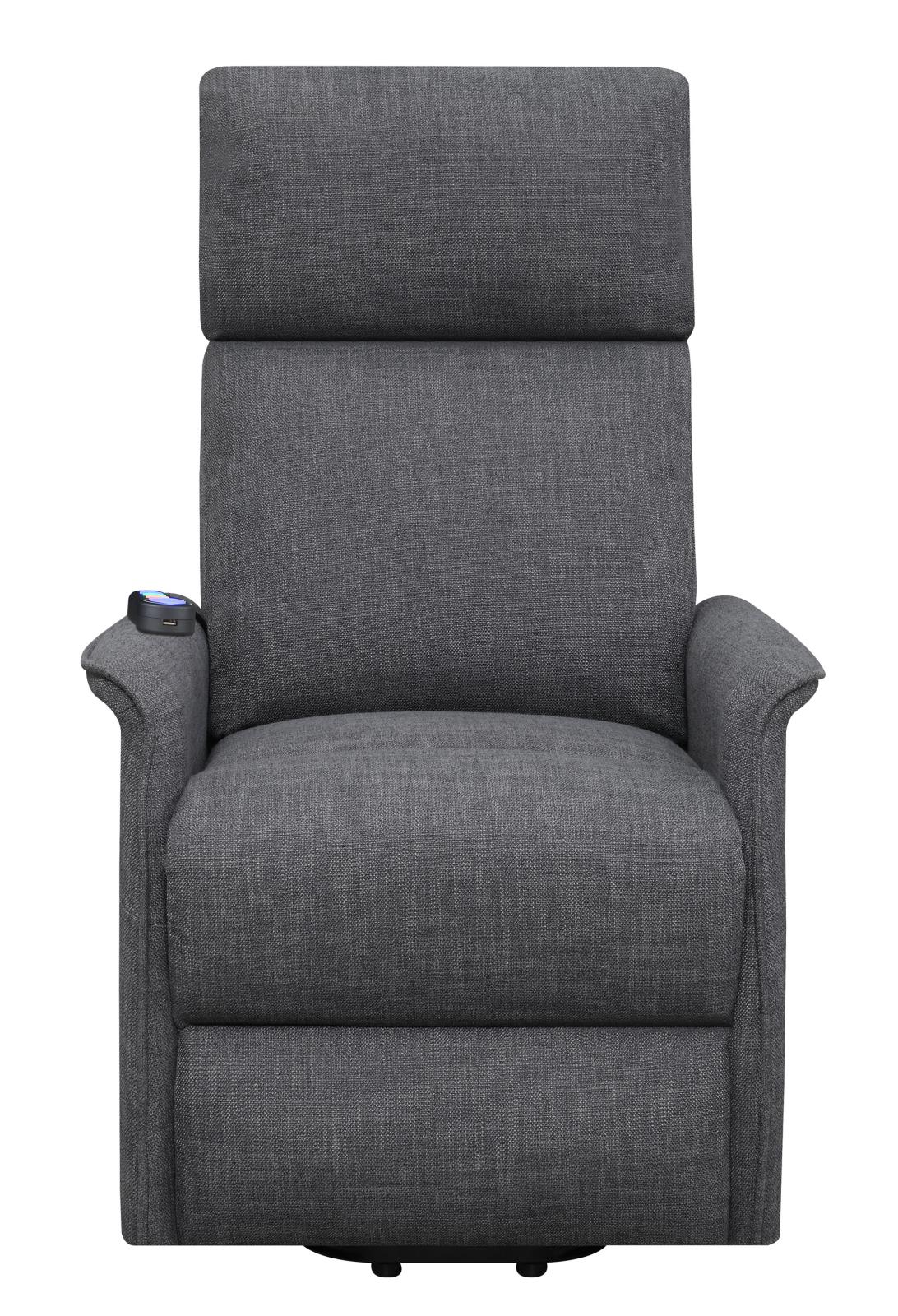 Herrera Power Lift Recliner with Wired Remote Charcoal