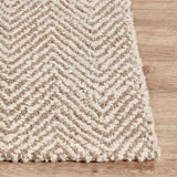 Herringbone Chenille Ivory/Natural Rug by Classic Home at Eve Furniture