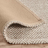Herringbone Chenille Ivory/Natural Rug by Classic Home at Eve Furniture