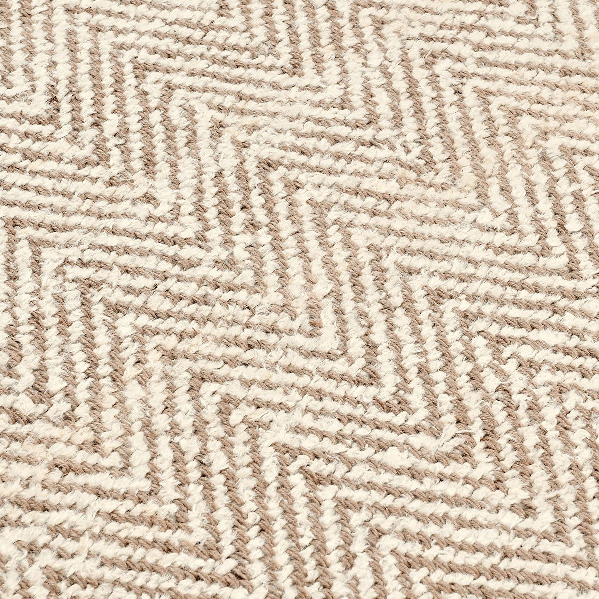 Herringbone Chenille Ivory/Natural Rug by Classic Home at Eve Furniture