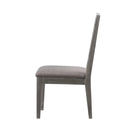 Herringbone Solid Wood Upholstered Dining Chair in Rustic Latte (Set of 2) by Modus Furniture at Eve Furniture