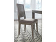 Herringbone Solid Wood Upholstered Dining Chair in Rustic Latte (Set of 2) by Modus Furniture at Eve Furniture