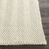 Herringbone Wool/Jute Ivory Rug by Classic Home at Eve Furniture