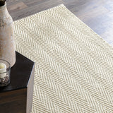 Herringbone Wool/Jute Ivory Rug by Classic Home at Eve Furniture